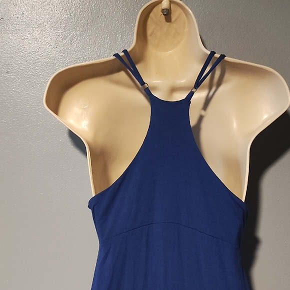 Willi Smith Elegant Blue Women's Faux Wrap Front Maxi Dress - Picture 15 of 17